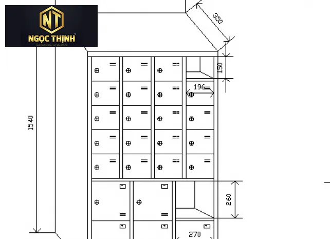 Tủ locker-Tủ giữ điện thoại 20 ngăn kế hợp 6 ngăn đựng đồ cá nhân